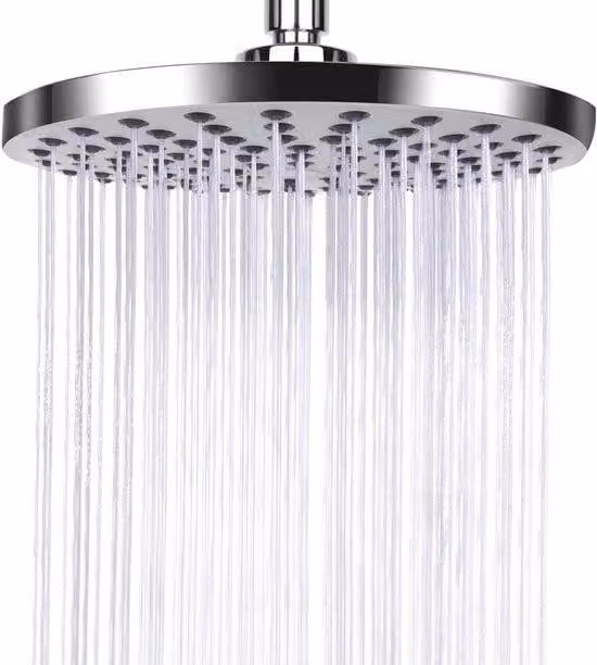 Soffione doccia anticalcare, acciaio inossidabile, 20 cm, cromato