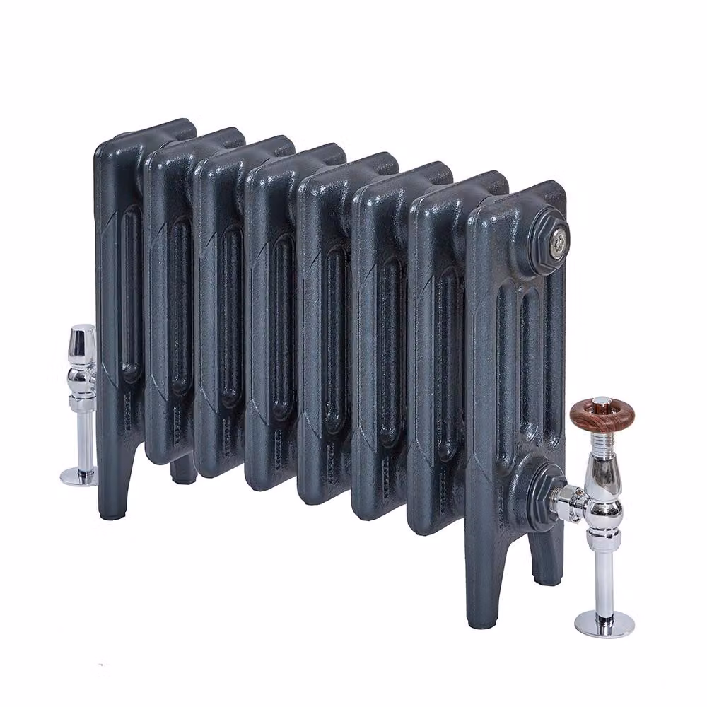 Radiatore in Ghisa a 4 Colonne - Argento Antico - H 460mm x L 263mm x P 140mm - Mercury