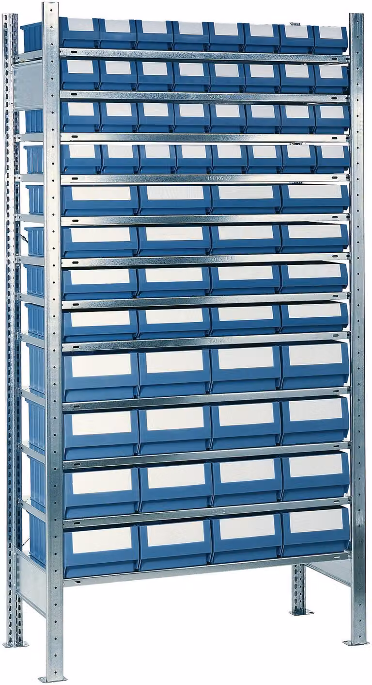 Scaffalatura a innesto H2000xL1.000xP400mm Scaffalatura aggiuntiva 12 ripiani in acciaio 32 x 4,16 x 5,16 x 6 - 9000453784