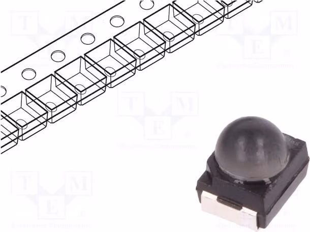 1 LED rosso, 2020-2520 mlm, 3528, PLCC2 SMD, 1800-2800 mcd, dimensioni 3,4x3x3,5 mm, modello LR T66F-BABB-1 LE