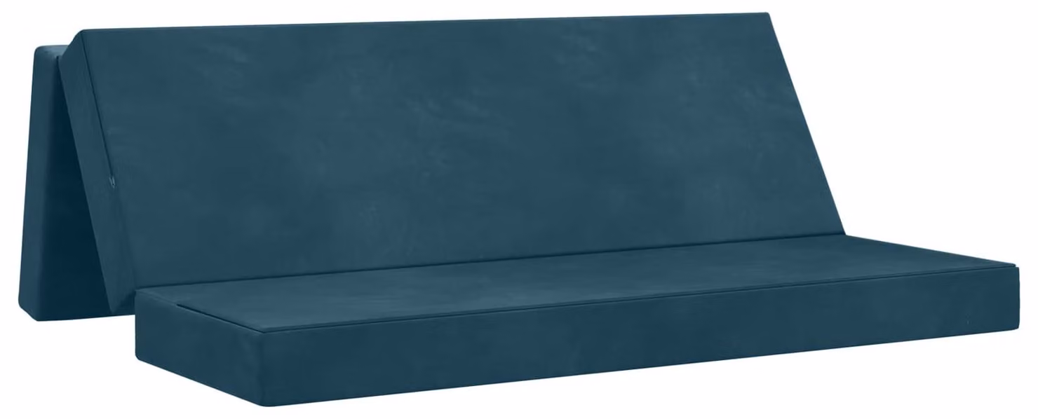 Divano Letto Pieghevole 200 x 67 x 45 cm Blu