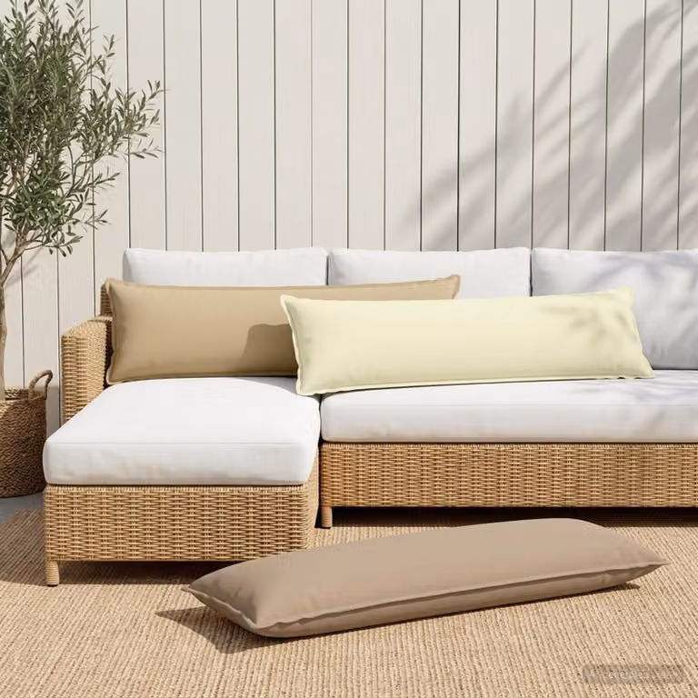 vidaXL Cuscino con cuscino HOUTEN Beige 40 x 145 cm Poliestere