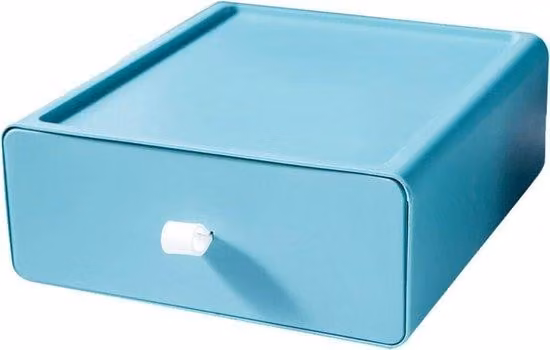 Cassettiera impilabile con organizer da ufficio - Verde - Soluzione per l'ufficio domestico