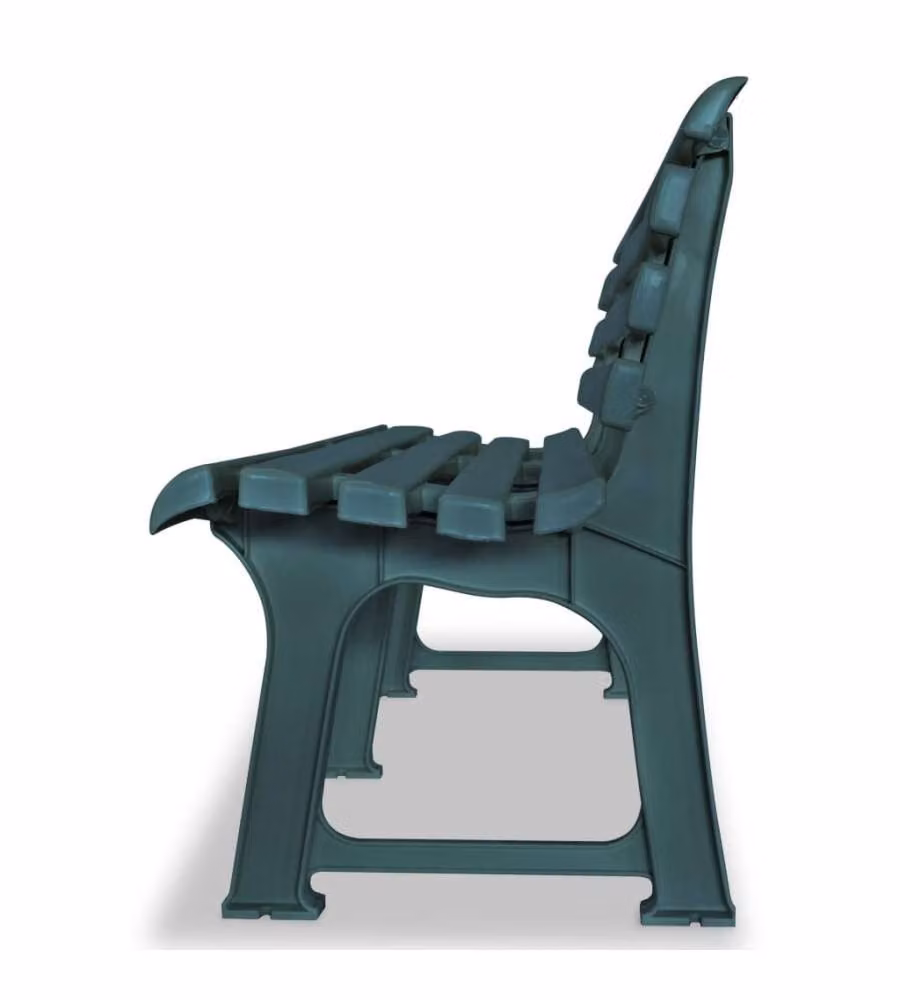 Panchina da Giardino 145,5 cm in Plastica Verde