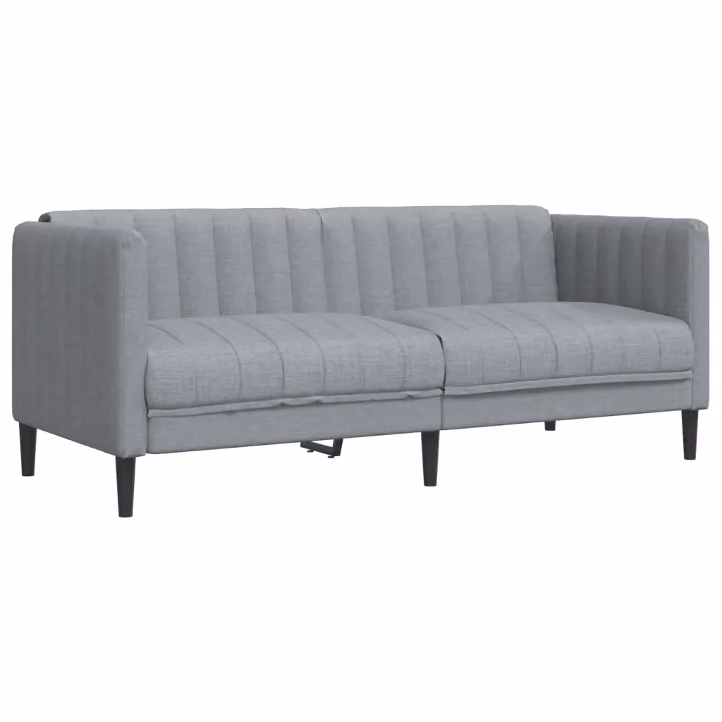 Divano a 2 posti moderno vidaXL in tessuto grigio per soggiorno L: 176 cm, P: 76,5 cm, H: 74,5 cm – 2