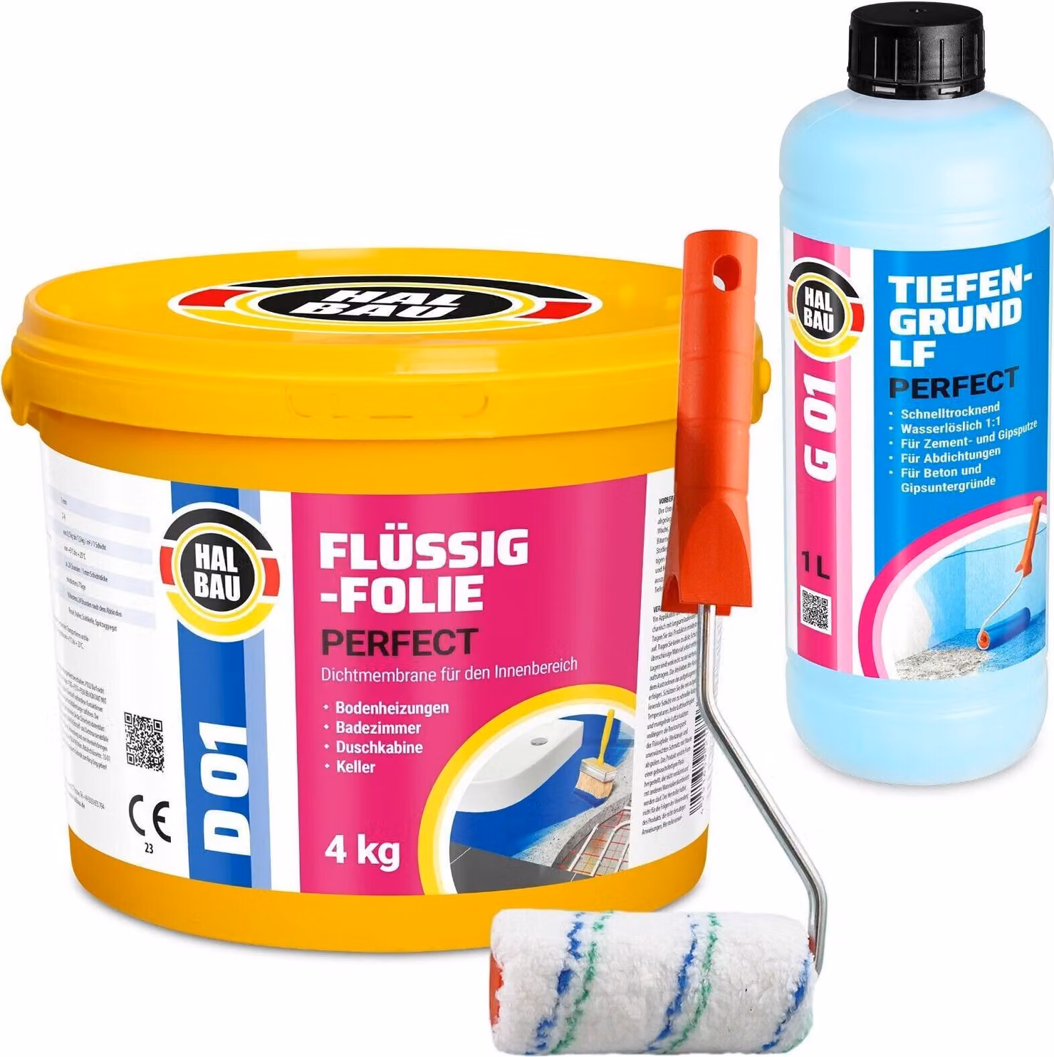 Lamina liquida 4Kg Sigillante primer profondo doccia bagno cucina rullo di vernice 10cm H407