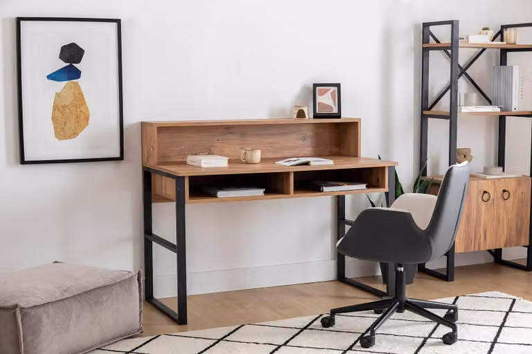 Skye Decor, Kemo- KemoPUQ, colore noce, nero, tavolini da salotto, 95,8x120x55 cm, pannello truciolare rivestito al 100% in melamina