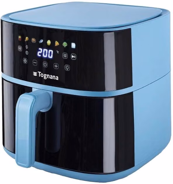 Friggitrice ad aria Tognana Iridea da 8 litri, 2000W, Blu e Bianco – 2