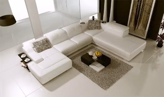 Wohnlandschaft Couch Polster Eck Garnitur Designer Ledersofa Big Sofa mit USB