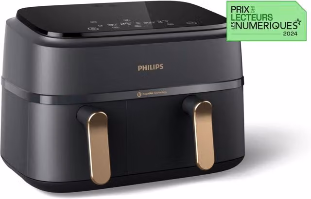 Philips Airfryer Serie 3000 Dual Zone con Capacità 9,0 l, Potenza 2750 W, Nero e Oro – 2