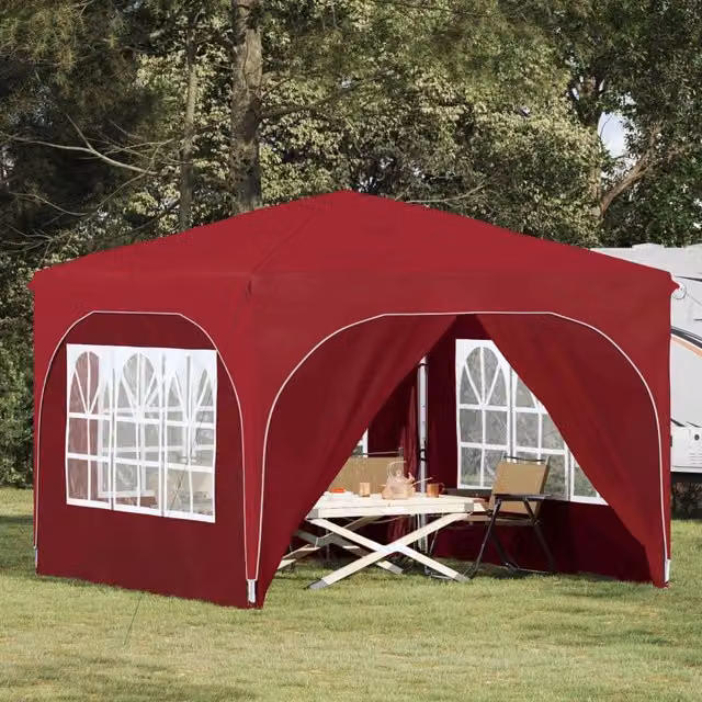 Tenda per feste a pop-up 290 x 290 x 245 cm Borgogna 42019873