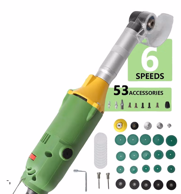 Utensile abrasivo, 6 velocità variabili, design portatile, verde, 350W