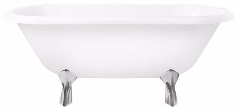 Casa Padrino Vasca da bagno liberty bianco/argento 170 cm - Vasca da bagno freestanding in stile retrò