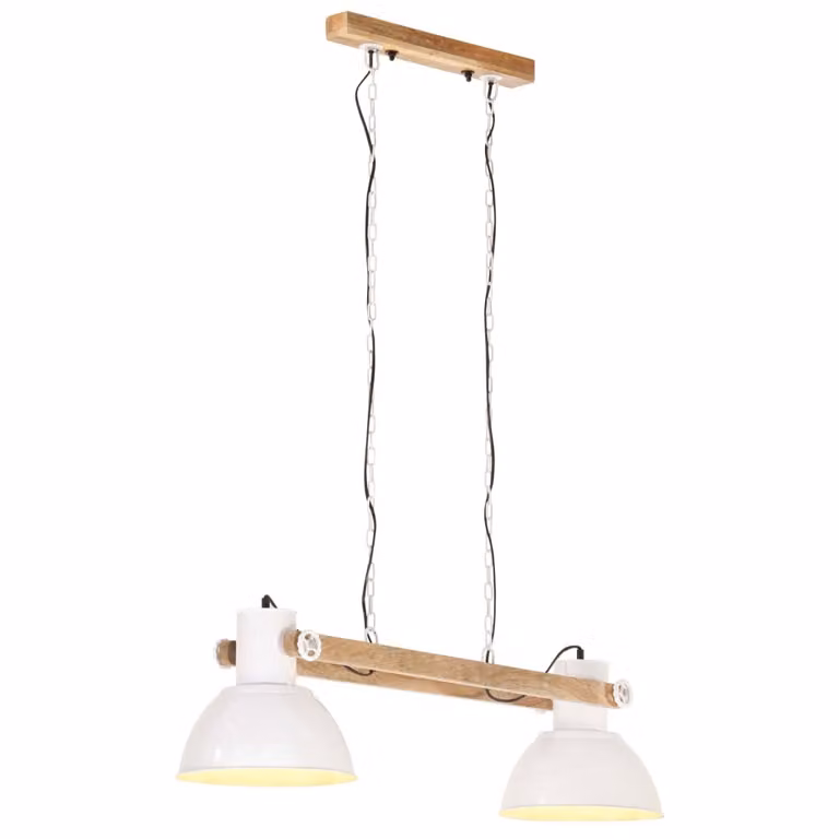 The Living Store Lampada a sospensione in stile industriale 25 W Bianco 109 cm E27