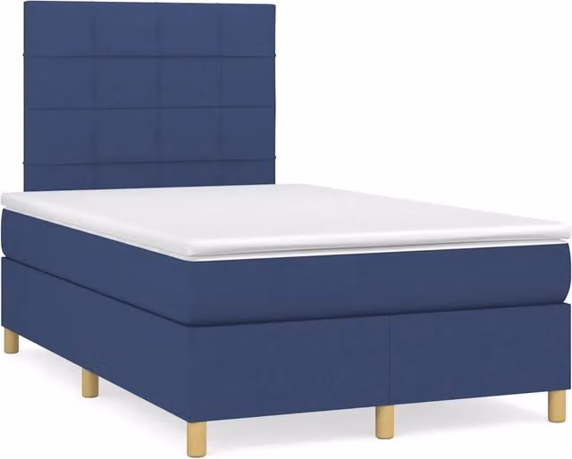 Letto Ibrido vidaXL con Struttura in Legno di Pino e Materasso Blu e Bianco L/P/H: 120 x 200 x 193 cm