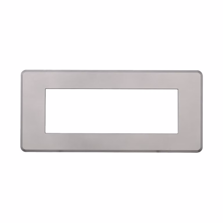 ETTROIT AN87606 Placca Slim Sottile 6P Serie Moon Colore Silver Compatibile Con Bticino Axolute Air