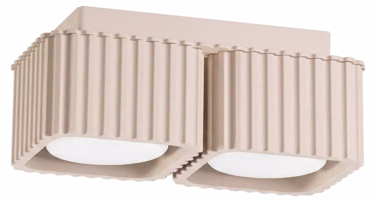 Plafoniera RIFF 2 tortora Gx53 2xGx53 10W alluminio 8x10x20,5cm Sollux Lighting