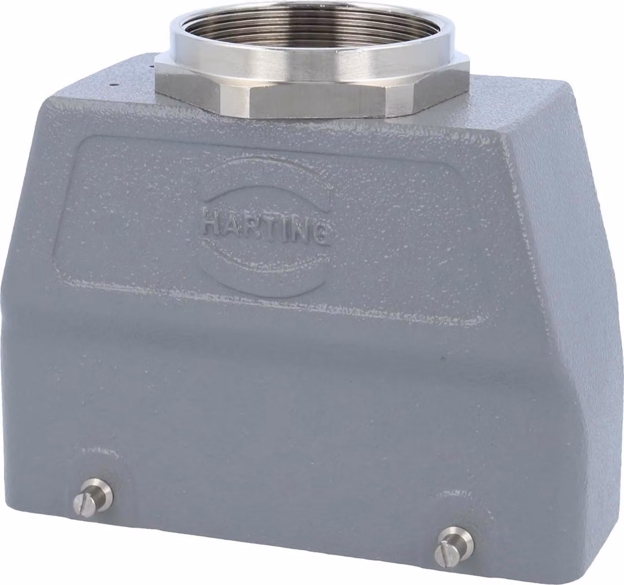 HARTING Han 24B Custodia con manicotto alta, 1xM50 uscita cavo diritta, con 2 staffe trasversali Vite M50 Area di serraggio 27,0 mm -
