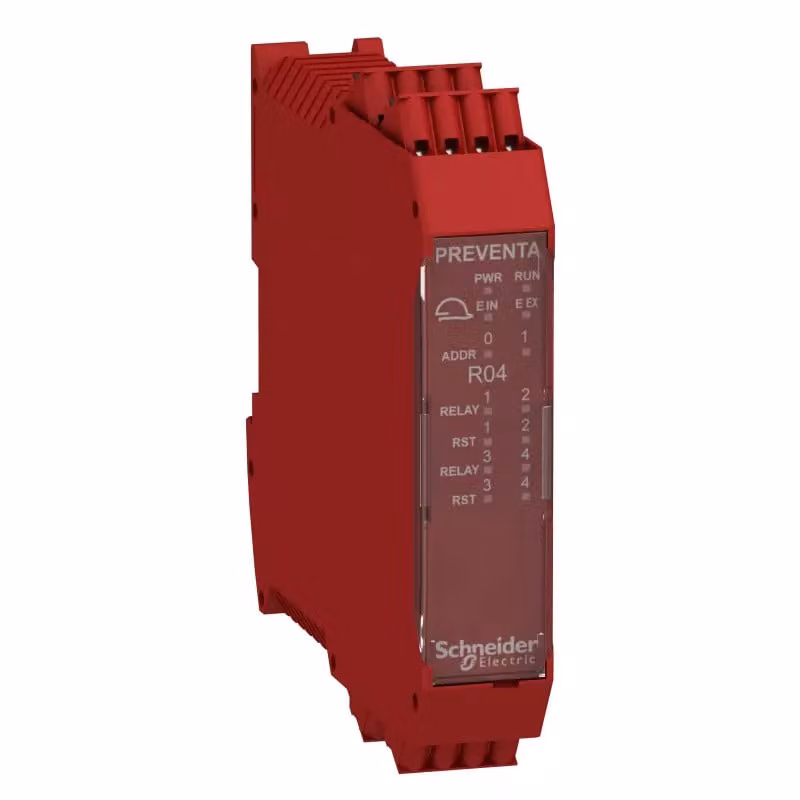 Schneider Electric Espansione uscite relè Modicon XPSMCM, 4 relè di sicurezza, morsetto a molla XPSMCMRO0004G