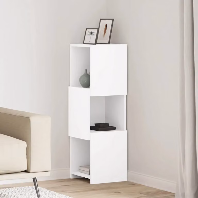 Mobile angolare bianco vidaXL in legno ingegnerizzato L/P/H: 30,5 x 30 x 95 cm