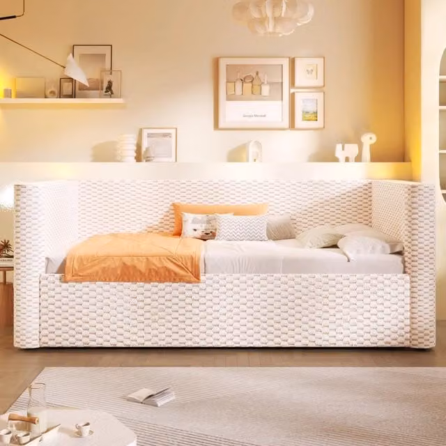 Letto divano singolo 90 x 200 cm con contenitore idraulico e LED multicolore; velluto e MDF; grigio