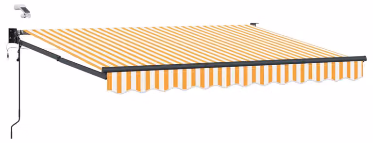 Tettuccio Elettrico Retrattile Giallo e Bianco 3 x 2,5 m
