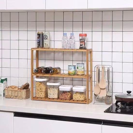 Famanu - Scaffale da cucina, 15 x 60 x 54 cm - Scaffale da parete e scaffale autoportante