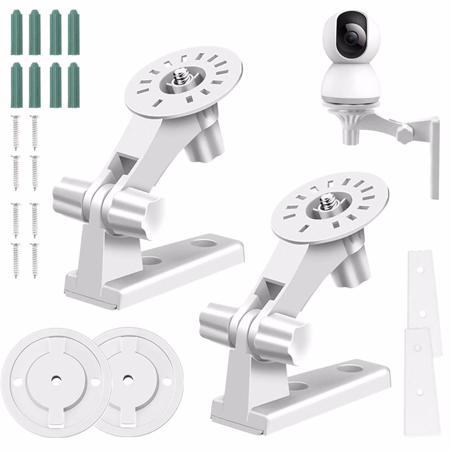 Supporto per telecamera da esterno, compatibile con modelli C210/C200/C225/C220/Tc70, Ec70/Kc410s. Angolazione regolabile, rotazione a 180 gradi (confezione da 2 pezzi)