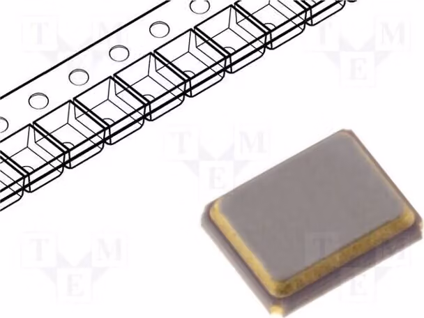 1 x Oscillatore: Cristallo SMD, capacità 10 pF, frequenza 19,2 MHz, tolleranza 10 ppm, dimensioni 3,4 x 2,7 x 0,8 mm, modello LFXTAL058508CUTT, cristallo