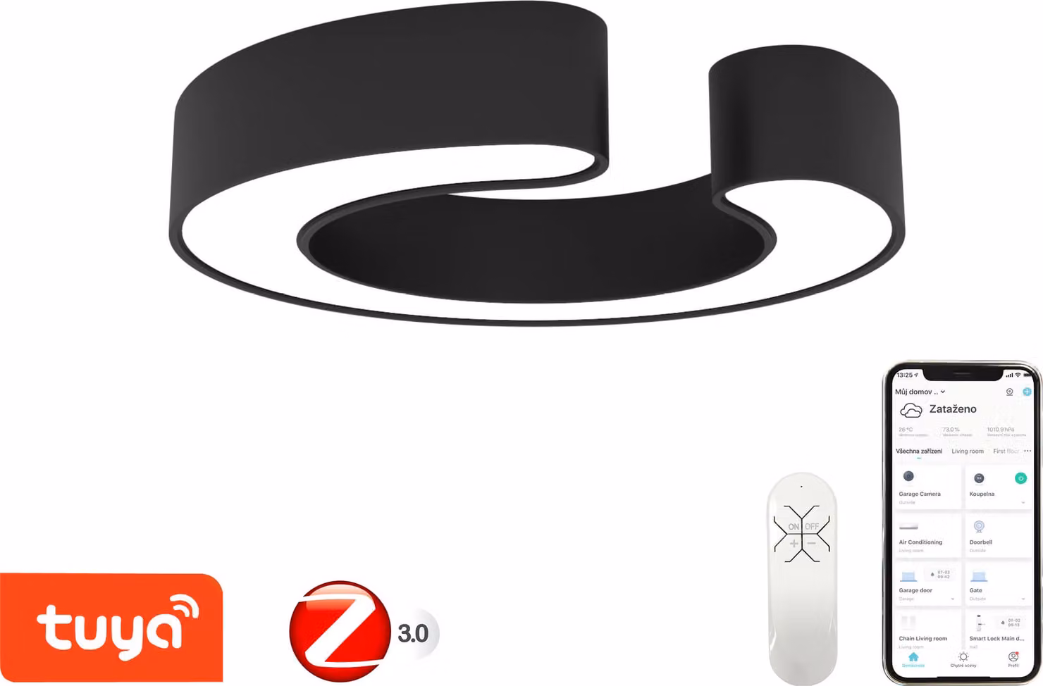 Immax NEO CAT Plafoniera intelligente 60 cm 43W Nero Zigbee 3.0