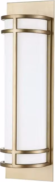 Applique Fusion ottone naturale vetro opale bianco Feiss