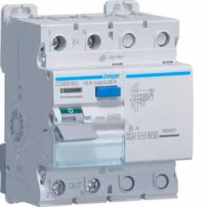 Interruttore differenziale Hager 1P+N 10 kA 16 A 30 mA tipo B+ CDB516D