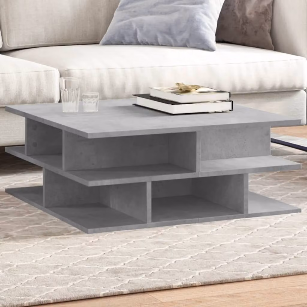 Maison Exclusive - Tavolino grigio cemento 70x70x29 cm Materiale ligneo