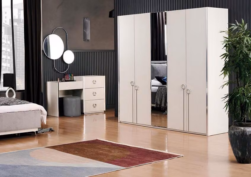 Kleiderschrank Spiegel Schrank Schminktisch Einbauschrank Schminkstation Tisch
