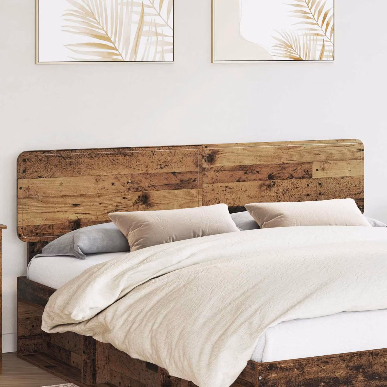 Testiera per letto vidaXL in legno ingegnerizzato stile vintage, colore marrone