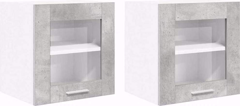 Armadio pensile Riga 2 pcs Grigio cemento 40 x 31 x 40 cm