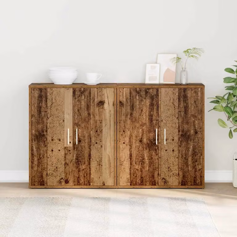 Set di 2 credenze vidaXL in legno vecchio marrone L: 60 cm, P: 31 cm, H: 70 cm