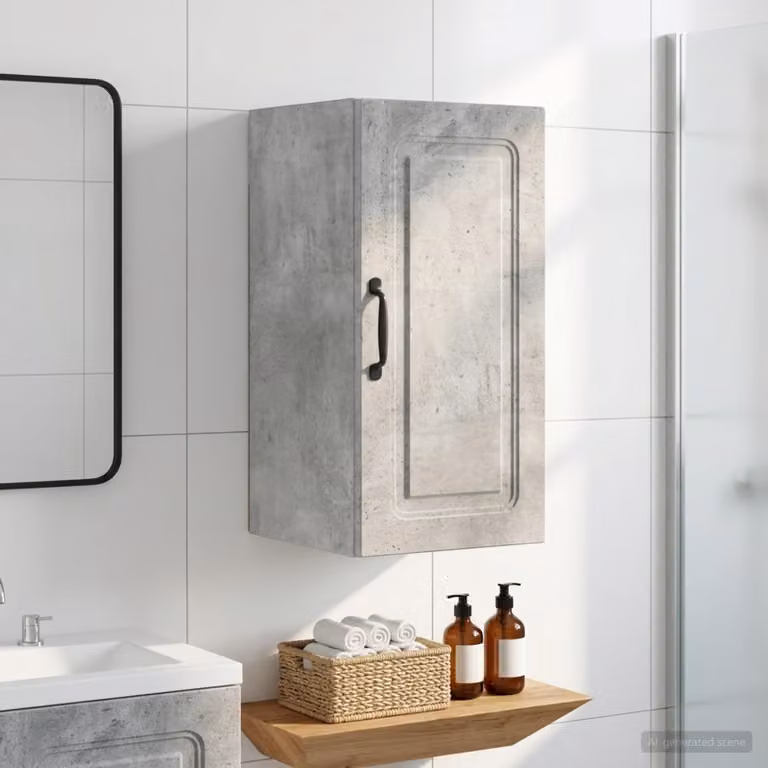 Armadio da bagno a muro vidaXL UTRECHT Grigio Cemento L: 30 cm, P: 31 cm, H: 59 cm