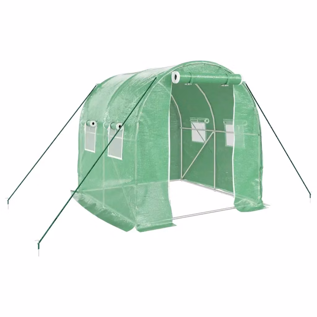 Serra Videx con telaio in acciaio zincato verde e copertura in policarbonato, 4 m², L/P/H: 2 x 2 x 2 m – 2
