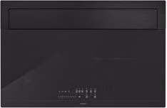 Piano cottura aspirante a induzione Airforce INNOVA Slim 80 A Black con 4 zone cottura in vetroceramica, Larghezza: 80 cm