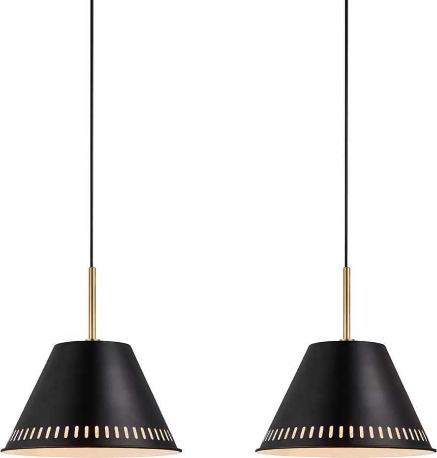 Nordlux lampada a sospensione Pine black 2 luci max. 2 x 40W E27 senza lampadina