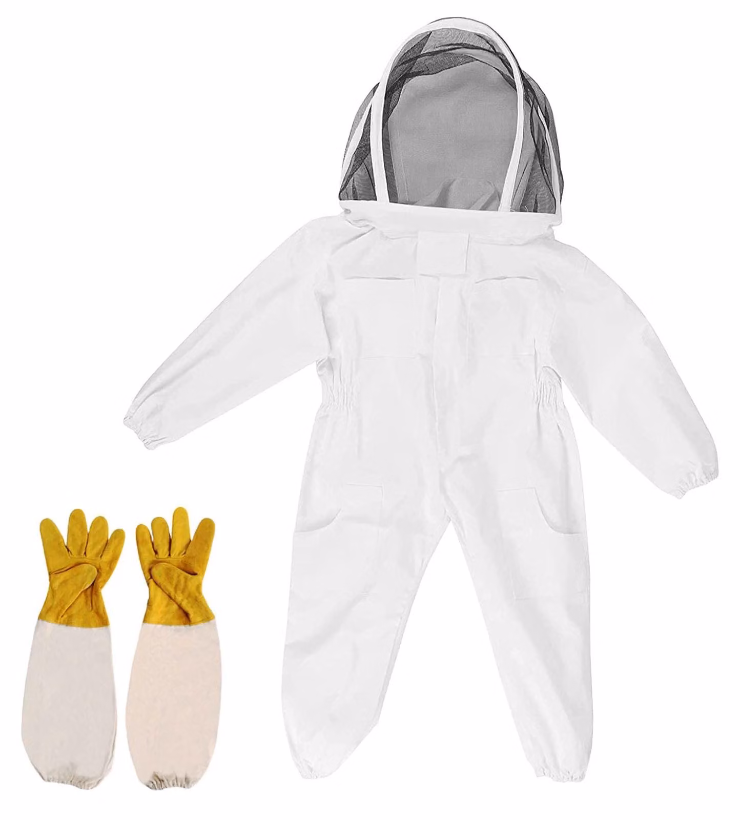 Tuta da apicoltore per bambini, con guanti e maniche lunghe