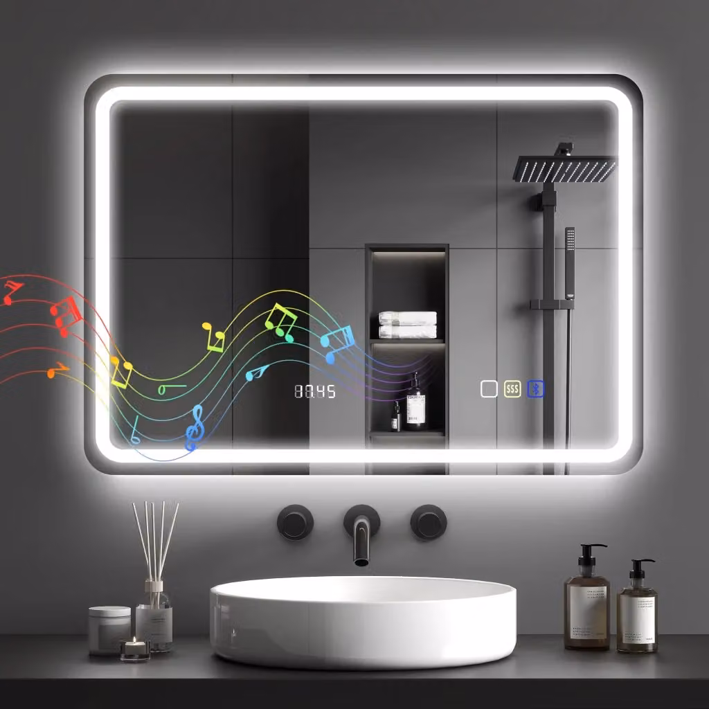 Specchio da bagno Minimal con LED bianco e touch switch dimmerabile L: 70 cm, H: 50 cm – 2
