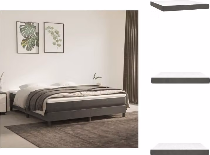 vidaXL Materasso a molle insacchettate grigio scuro 180x200x20 cm in velluto - Materassi
