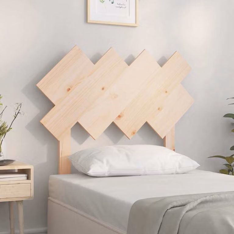 Testiera per letto vidaXL in legno massello di pino naturale stile rustico L: 92 cm, P: 3 cm, H: 81 cm