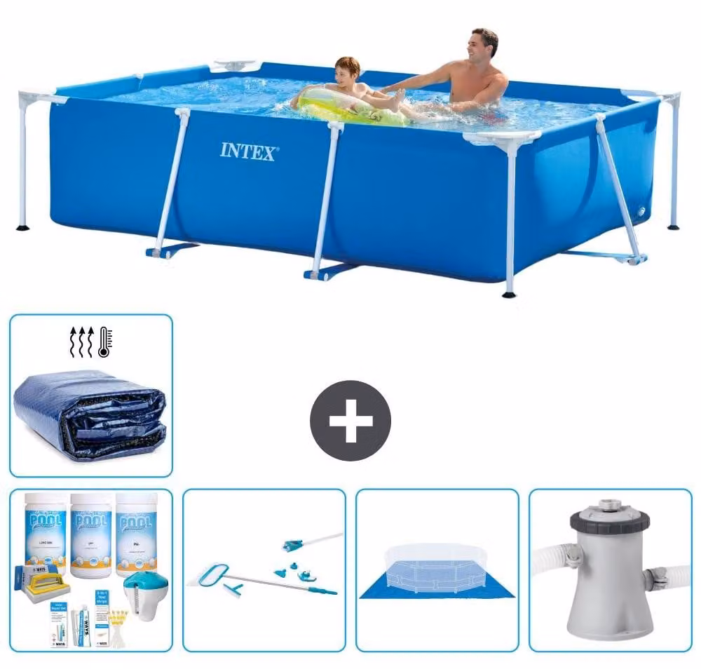 Piscina fuori terra rettangolare - 260x160x65 cm - composta da 6 elementi - modello S20036