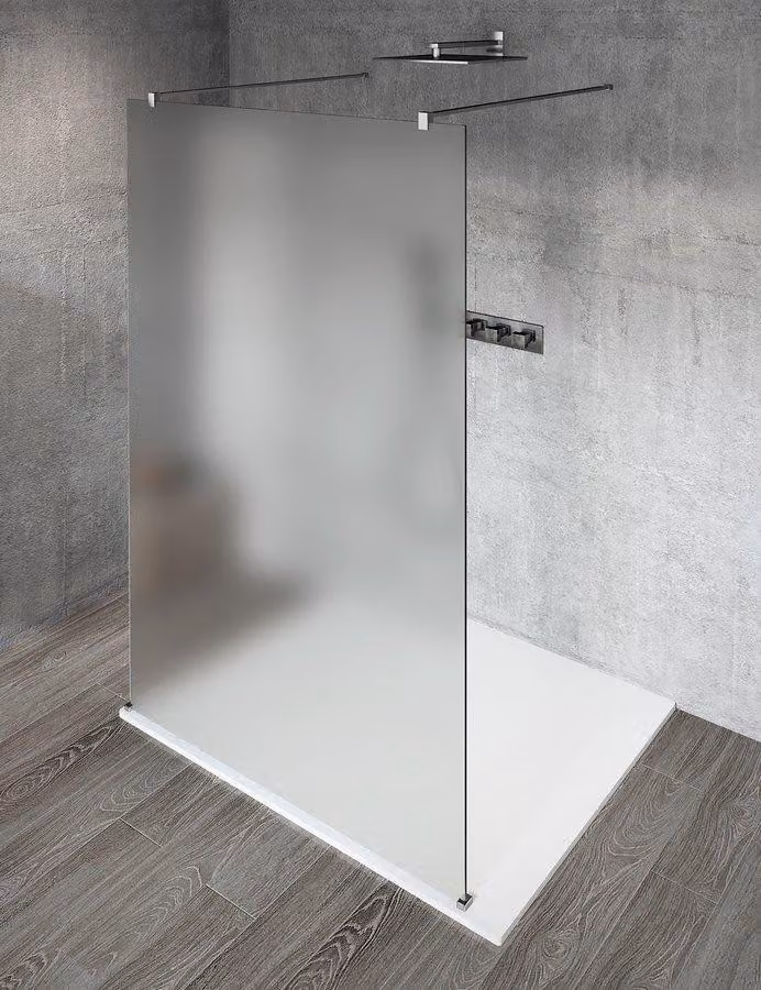 Pannello in vetro per cabina doccia Gelco VARIO CHROME, autoportante, effetto opaco, 1100 mm