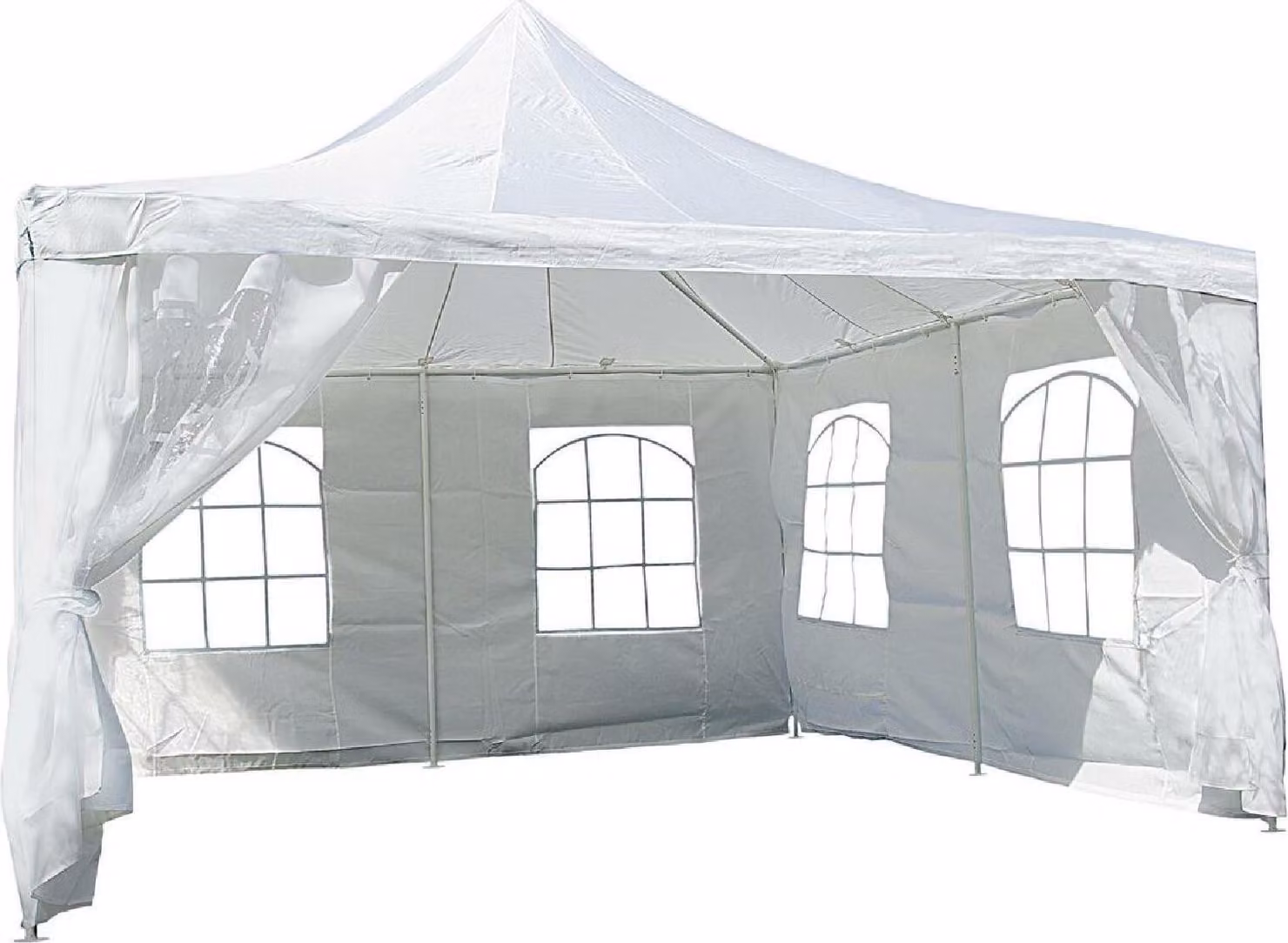 Gazebo VCM | dimensioni circa 4x4 m | telone PE idrorepellente 180g / m² | tenda per feste | tenda da giardino