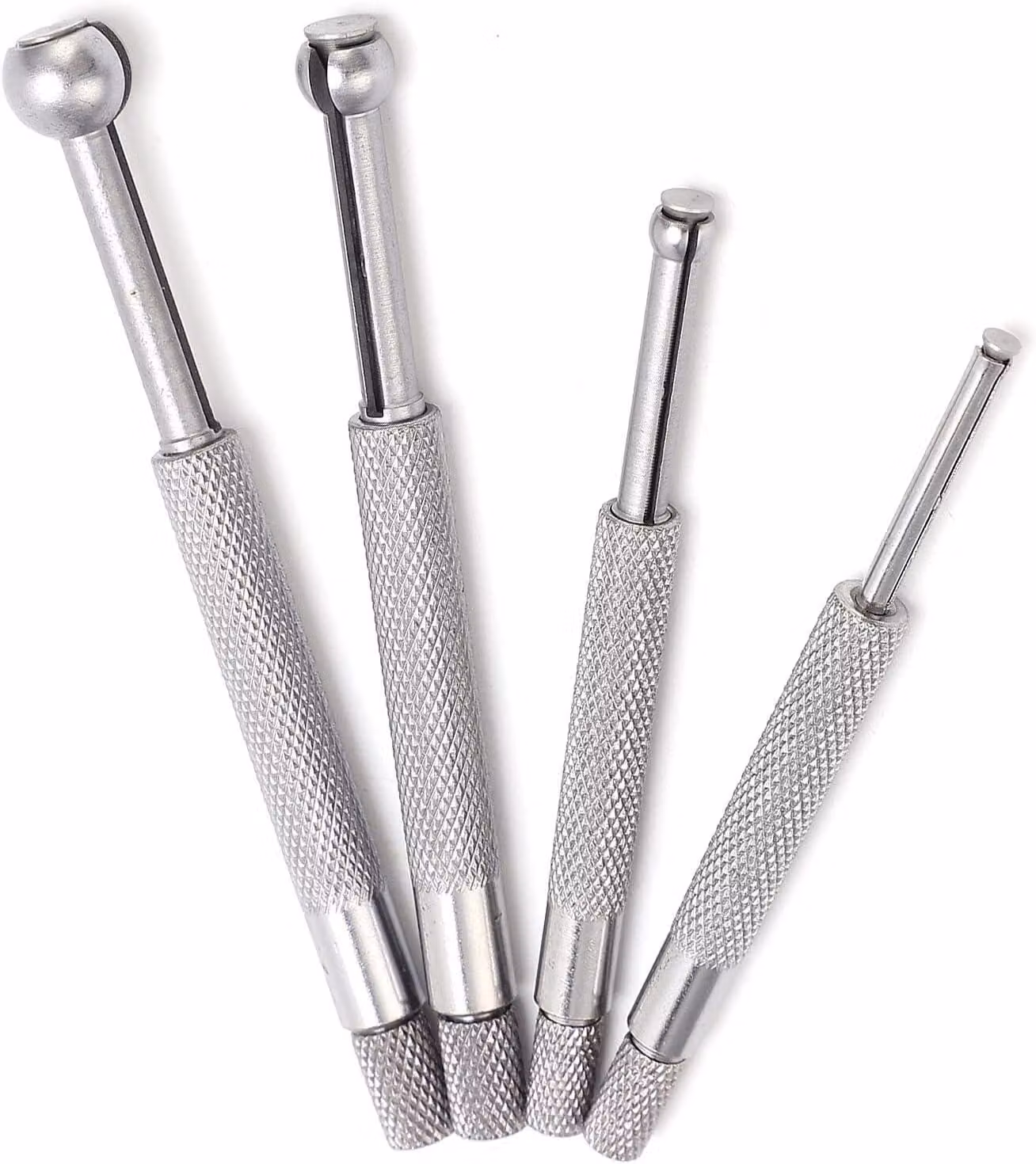 Set di strumenti di misurazione telescopici composto da 4 pezzi, con un campo di misurazione da 3 a 13 mm, realizzati in acciaio inossidabile, ideali per misurare piccoli fori