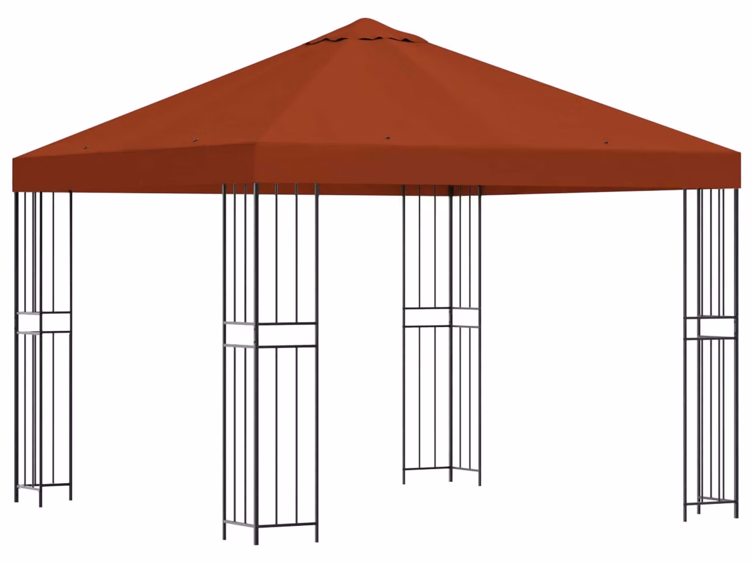 Gazebo 3 x 3 m Terracotta Poliestere e Acciaio 190 gsm